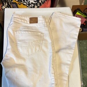 American Eagle Outfitters Off-White Straight Leg Jeans